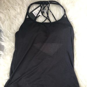 Brand new workout tank top with sports bra insert